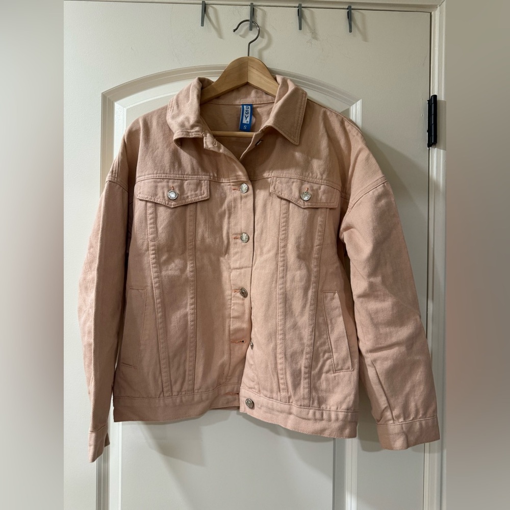 Korean Style Pink Denim Jacket